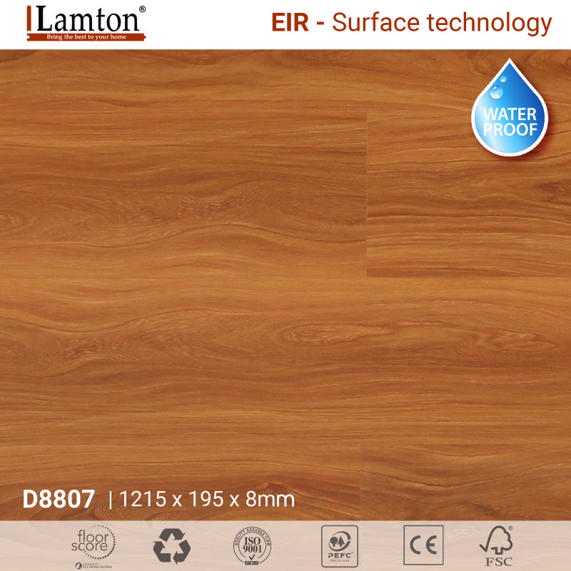 Sàn gỗ Lamton D8807 Odessa Mahogany 8mm - AC4