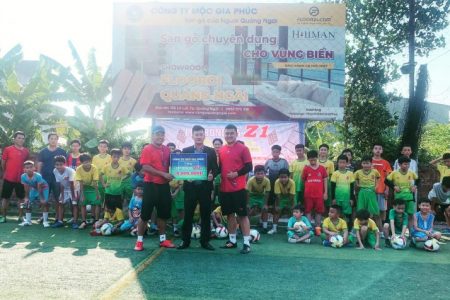 mộc gia phúc tài trợ bóng đá trẻ quảng ngãi