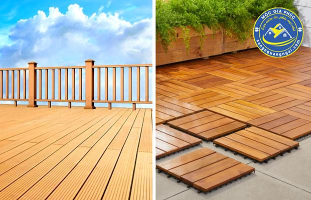 ván gỗ lót sàn ban công